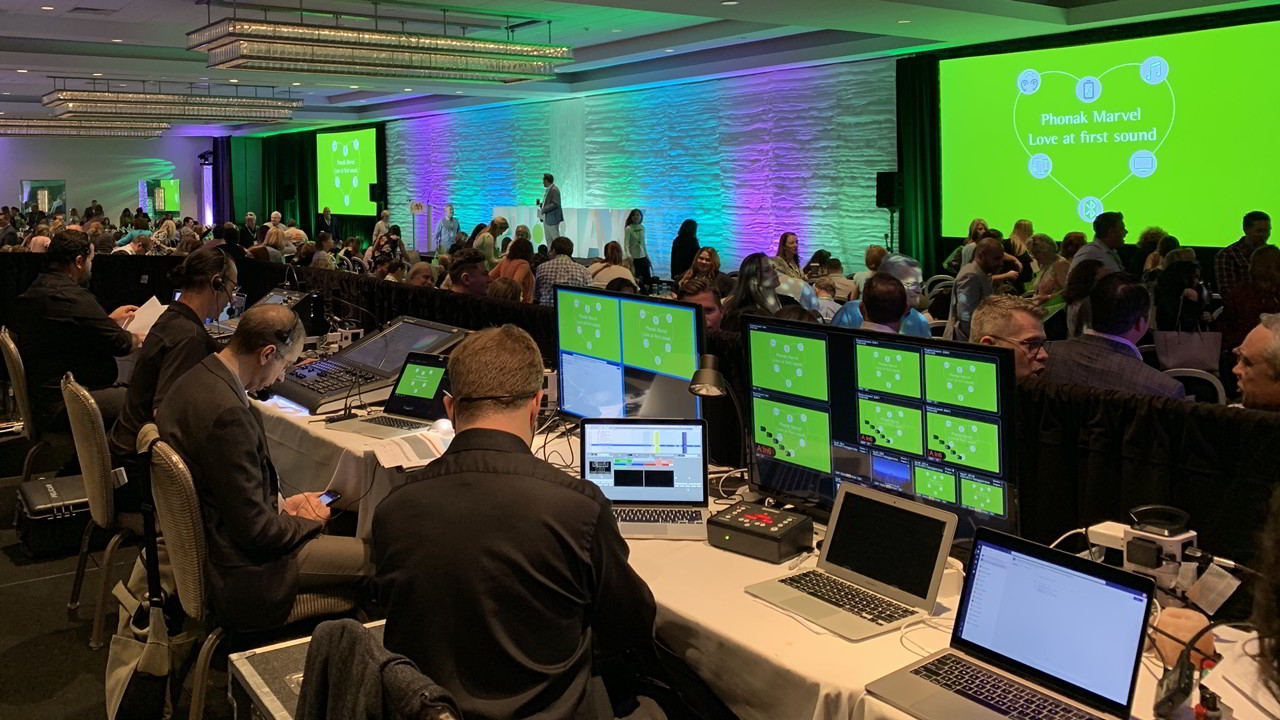 Sound Media Corporate Event Production LED uplights, Projection